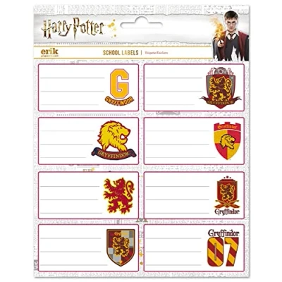 Abbildung von Erik Aufkleber Etiketten Harry Potter Griffindor Selbstklebend zum Beschriften, ELE0255
