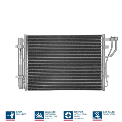 Abbildung von NISSENS 940251 Klimakondensator mit Trockner Aluminium 545 R 134a KIA: Venga