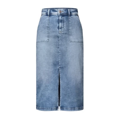 Abbildung von Street One MIT Schlitz Jeansrock, Damen, Größe: 46, Blau