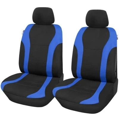 Abbildung von Upgrade4cars Autositzbezüge Set für die Vordersitze Blau Auto Schonbezüge Universal Schwarz Autositzbezug Sommer Winter Autozubehör Innenraum Geschenke Frauen und Männer