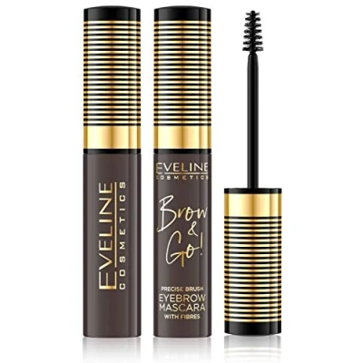Abbildung von Eveline Cosmetics BROW&amp;GO Präzisions Augenbrauen Mascara Volumenverstärkende &amp; Langanhaltende Formel in den Farbtönen Hell, Dunkel und Taupe