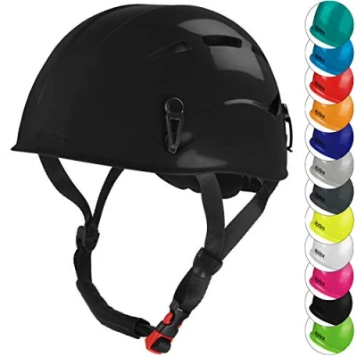 Abbildung von ALPIDEX Universal Kletterhelm für Jugendliche und Erwachsene EN12492 Klettersteighelm in unterschiedlichen Farben, Farbe:Black