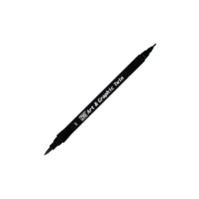 Abbildung von Kuretake ZIG Art and Graphic Pinselstift, mit 2 Spitzen, 009, Schwarz