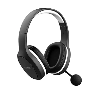 Abbildung von Trust Gaming GXT 391 Thian Kabellose Kopfhörer für PS5, PS4 und PC, 5.8 Ghz, USB Dongle, Over Ear, Wiederaufladbar, Headset mit Mikrofon, Leicht Nachhaltig Schwarz