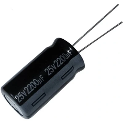 Abbildung von Aerzetix: 10x chemischen Elektrolytkondensator 2200μF ± 20% 25V THT 105 C 2000h Radial Ø12,5x25mm