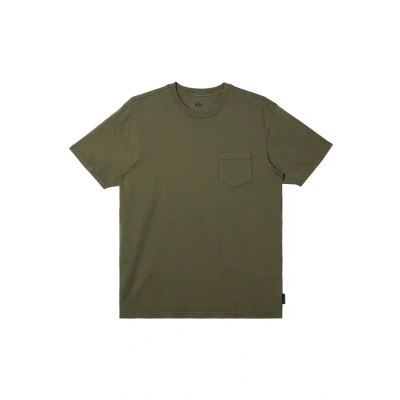 Abbildung von Quiksilver Saltwater Tshirt basic, Herren, Größe: Small, Dark green