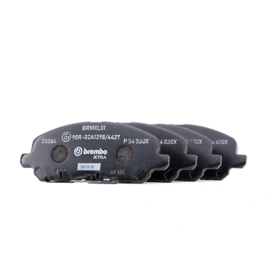 Abbildung von BREMBO P 54 030X Bremsbelagsatz mit akustischer Verschleißwarnung ohne Zubehör MITSUBISHI: ASX Off Road, Lancer 8 Limousine, 8, JEEP: Compass