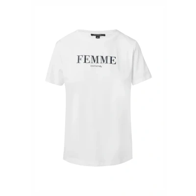 Abbildung von comma Tshirt print, Damen, Größe: 32, Weiß
