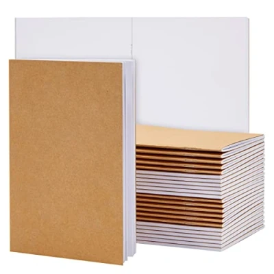 Abbildung von Notizbücher mit Kraftpapier Cover, Unliniert, Skizzenheft, Kladde, 14 x 21,6 cm, Braun, 24 Stück