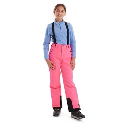 Abbildung von killtec Mädchen Skihose mit abzippbarem Latz und Kantenschutz Girls 242, neon pink, 128, 43402 000