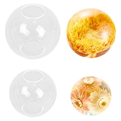 Abbildung von iSuperb 2Pcs Silikonform Kugel Resin Formen Schmuck Kugelform Silikonformen Epoxidharz Schmuckform für Harz Gießen Ball Schlüsselanhänger Runde Silikon Form Epoxy DIY Dekoration