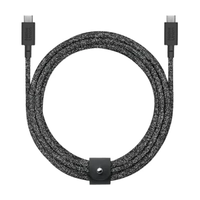 Abbildung von Native Union Belt Cable XL Type C 100W USB zu 10ft / 3m Ultra starkes Ladekabel mit Kabelbinder Kompatibel iPhone 16, MacBook Pro 14&quot;/16&quot; M4, Air 13&quot;/15&quot; M3, Surface Go 3 (Cosmos)
