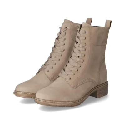 Abbildung von Tamaris Damen Schnürstiefel Leder Blockabsatz; TAUPE/beige; 38 EU