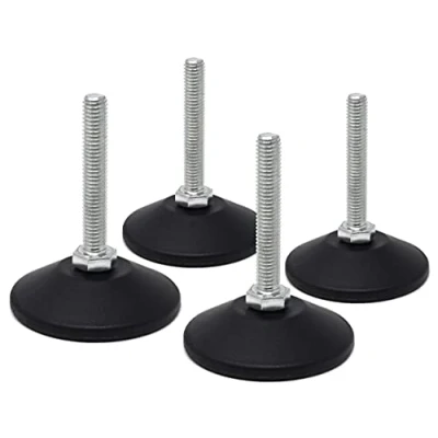 Abbildung von Design61 4X Justierschraube mit Fester Stellschraube M8 x 50 mm Verzinkt Verstellschraube Teller Ø 55mm