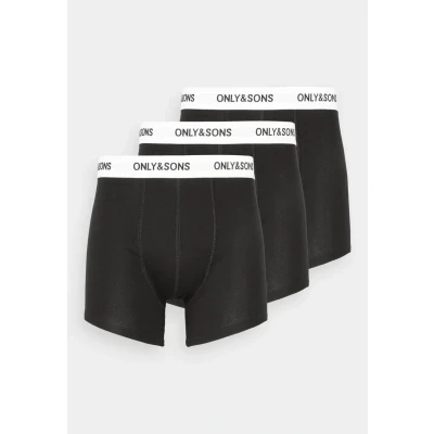 Abbildung von Only &amp; Sons Onsfitz Solid Trunk 3 PACK Panties, Herren, Größe: Small, Black/white