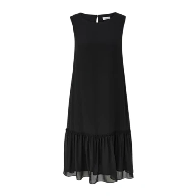 Abbildung von s.Oliver Black Label MIT Volants Freizeitkleid, Damen, Größe: 34, Schwarz