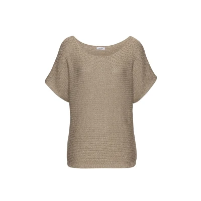 Abbildung von Lascana Kurzarm Tshirt basic, Damen, Größe: 44/46, Camelfarben goldfarben