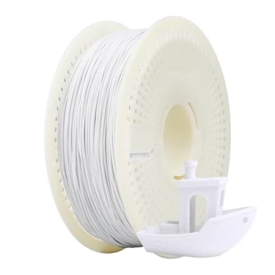 Abbildung von eSUN PLA+ Refill Filament und Spool Kit, Spoolless PLA Plus 1.75mm Removable eSpool+, 1KG (2.2 LBS) für 3D Drucker, kühles Weiß