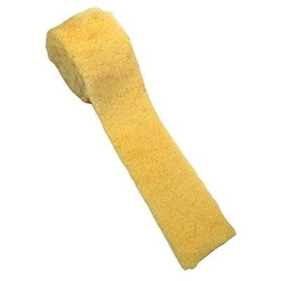 Abbildung von Fellband Kunstfell Tischband Tischläufer Dekoband Fell für Ostern Dekoration Basteln (6cm x 2m Gelb)