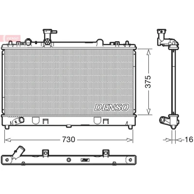 Abbildung von DENSO DRM44037 Kühler, Motorkühlung 375 753 16