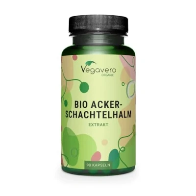 Abbildung von BIO ACKERSCHACHTELHALM Kapseln Vegavero® 1000 mg Zinnkraut Extrakt (5:1) Aus biologischem Anbau Equisetum arvense Vegan &amp; Ohne Zusätze 90
