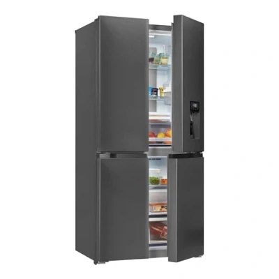 Abbildung von Exquisit Multi Door Kühlschrank MD430 100 WS 200E inoxlook az 432 L Volumen NoFrost Wasserspender Cross Kühl Gefrierkombination