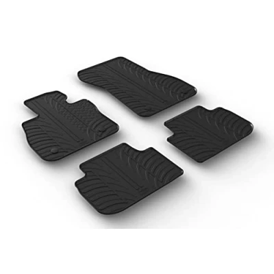 Abbildung von Gledring 0541 Fußmattensatz Gummi vorne und hinten 4 schwarz 750mm 550mm