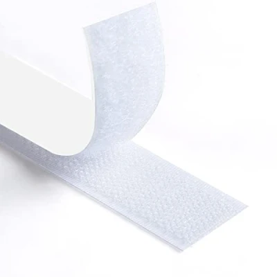 Abbildung von Romon Klettverschluss Selbstklebend, 10M Klettband Selbstklebend Extra Stark Doppelseitig Klebende 16mm Breit Selbstklebendes Klebepad Enthält Flauschband und Hakenband Weiß