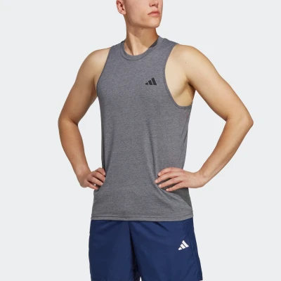 Abbildung von adidas Performance Train Essentials Feelready Top, Herren, Größe: Small, Dark grey heather/white/black