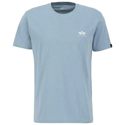Abbildung von Alpha Industries Herren Basic T Small Logo Shirt, Greyblue, XS