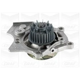 Abbildung von GRAF PA1072 Wasserpumpe 29 mit Dichtung ohne Deckel mechanisch Stahlblech 44,9 für Keilrippenriementrieb AUDI: A4 B8 Avant, Saloon, A6 C7 Avant