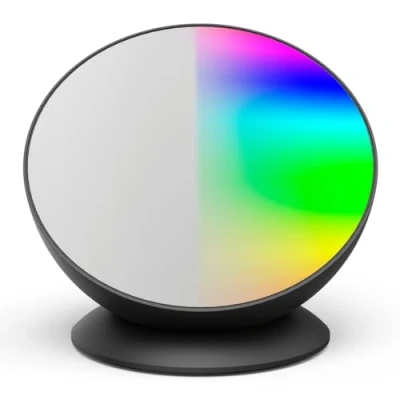 Abbildung von Smarthome LED Tischleuchte (Tischlampe mit Helligkeitsstufen 3000K 6500K und RGB Farbwechsel bunt, Stimmungslicht für indirekte Beleuchtung, Lampe dimmbar, Alexa, Google Assistant, Siri, 6W)