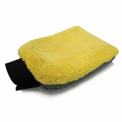 Abbildung von Chemical Guys MIC402 Autowasch Handschuh Mikrofaser grau, gelb