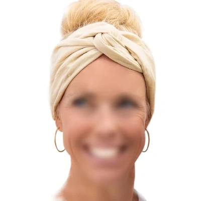 Abbildung von Papierdrachen Musselin Haarband für Damen zum Selbstbinden Knotenband Stirnband Haar Accessoires Herbst und Sommer beige Frauen