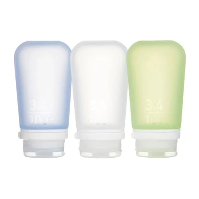 Abbildung von humangear &#039;GoToob&#039; 3er Pack, Silikon, 100 ml transp./grün/blau, 071101, Einheitsgröße