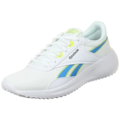 Abbildung von Reebok LITE 4 Laufschuh Stabilität, Herren, Größe: 43, White kinetic blue acid yellow Schuhe