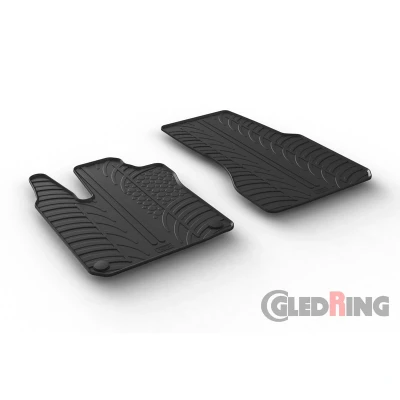 Abbildung von Gledring 0461 Fußmattensatz Gummi 2 schwarz 750mm 550mm SMART: Fortwo III Coupe