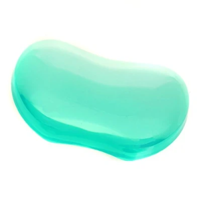 Abbildung von TUKA Extra Große Handballenauflage Crystals Gel, 13 cm x 8 Fleckenresistente Transparente Weiche Silikon Gel Handgelenkauflage Flex Auflage, Ergonomische &amp; Hygienisch, Grün, TKC5111 green