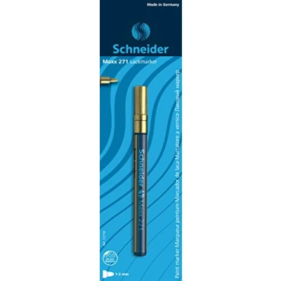Abbildung von SCHNEIDER Schreibgeräte Lackmarker Maxx 271, 1 2 mm, gold, 1er Blisterkarte