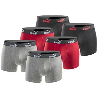 Abbildung von PUMA Boxershort 6er Pack Herren Basic Black Limited Edition New red Gr. XL