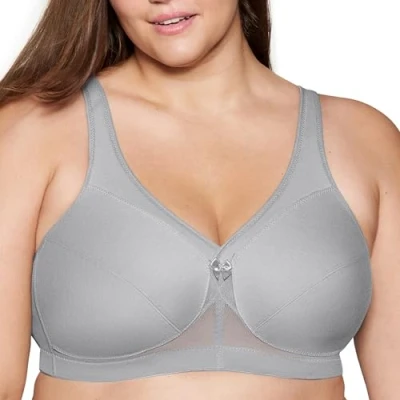 Abbildung von Glamorise Women&#039;s 1005 Full Coverage Bra, Opaque, Grau, 85D