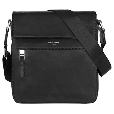Abbildung von David Jones Herren Umhängetasche PU Leder Kleine Schultertasche Viele Fächer Taschen Mann Messenger Crossbody Bag Umhänge Handtasche Business City Arbeit Reise Elegant Täglichen Mit Klappe