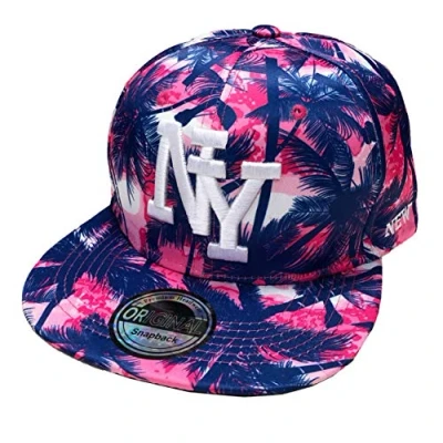 Abbildung von J26 Kids Kinder Snapback USA Cap Teenie Kappe Basecap Mütze Trucker Cappy Sport NY (Pink)