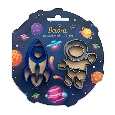 Abbildung von Decora 0255054 AUSSTECHER AUS KUNSTSTOFF SPACE 2 TLG, Blau