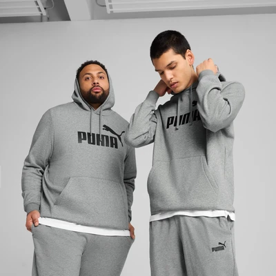 Abbildung von Puma LOGO Hoodie Kapuzenpullover, Herren, Größe: Large, Medium gray heather