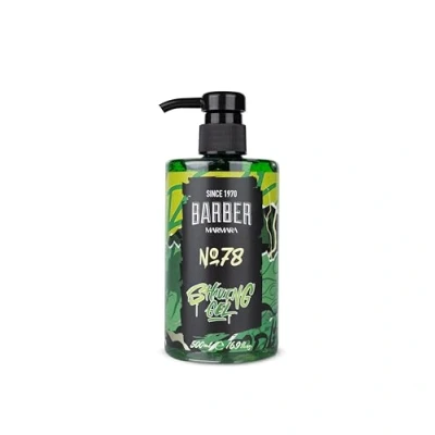 Abbildung von BARBER MARMARA Rasiergel Männer No.78 Herren transparent 500ml Shaving Gel Men für eine präzise Rasur der Bartkonturen optimales Gleiten Kühlt die Haut mit Pumpenspender