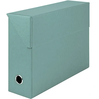 Abbildung von Rössler Papier 1319452383 S.O.H.O. Archivbox mit seitlicher Klappe und Griffloch, DIN A4, Opal, 1 Stück, 9,5 x 33,5 25,5 cm