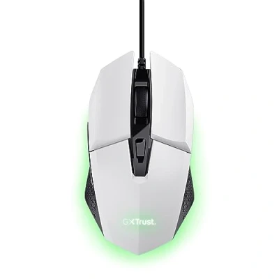 Abbildung von Trust Gaming GXT 109W Felox Maus mit 6 Programmierbare Tasten, Mehrfarbige LED Beleuchtung, 200 6400 DPI, USB Kabel 150 cm, PC Integrierte Software für Computer/Laptop Weiß