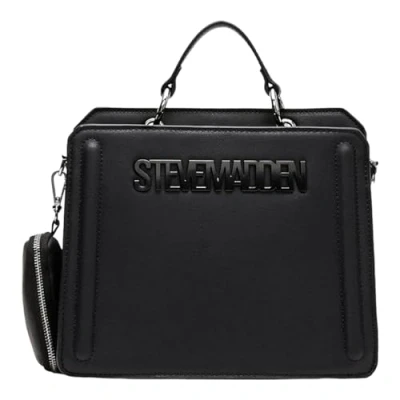 Abbildung von Steve Madden Bevelyn wandelbare Umhängetasche, Schwarz, Einheitsgröße