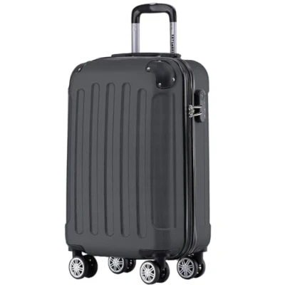 Abbildung von TRVLMORE Handgepäck Koffer 55x40x20cm &amp; Trolleys, Reisekoffer mit Rollen, Trolley 55x40x20, Hartschalenkoffer Klein, 55x40x20 Leicht, Handgepäck, Schwarz